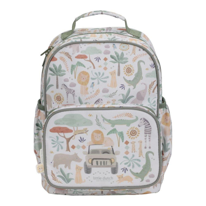 Mochila Little Dutch Safari Friends Branco 35cm