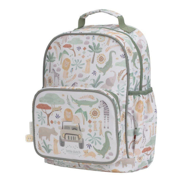 Mochila Little Dutch Safari Friends Branco 35cm