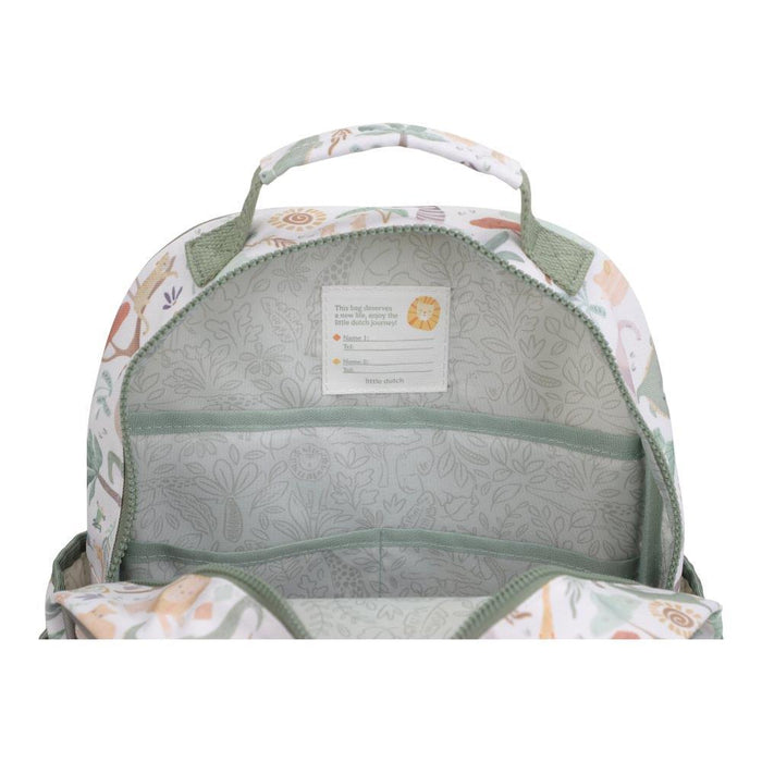 Mochila Little Dutch Safari Friends Branco 35cm