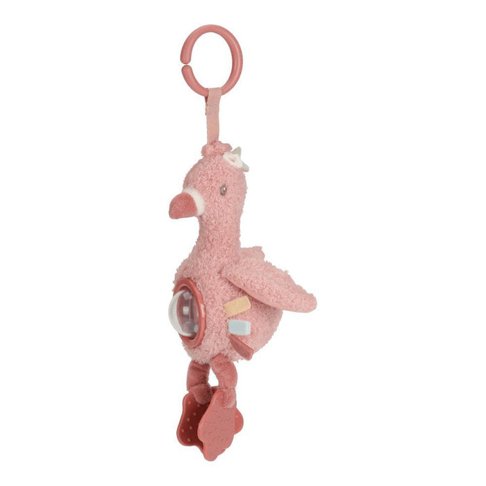 Peluche de Atividades com Argola Little Dutch Safari Friends Famingo