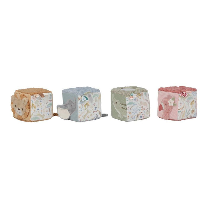 4 Cubos Soft de Atividades Little Dutch Safari Friends