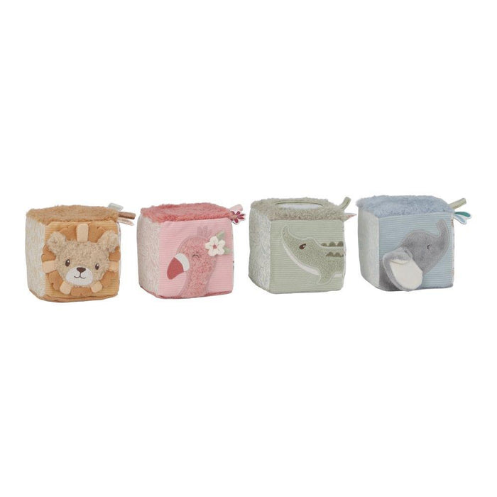 4 Cubos Soft de Atividades Little Dutch Safari Friends