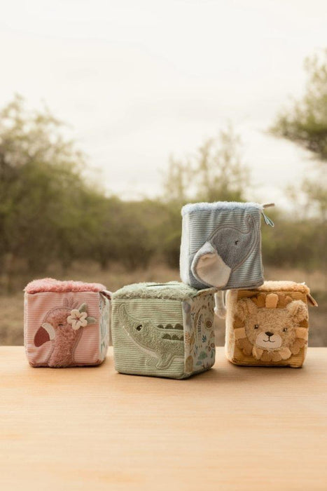 4 Cubos Soft de Atividades Little Dutch Safari Friends