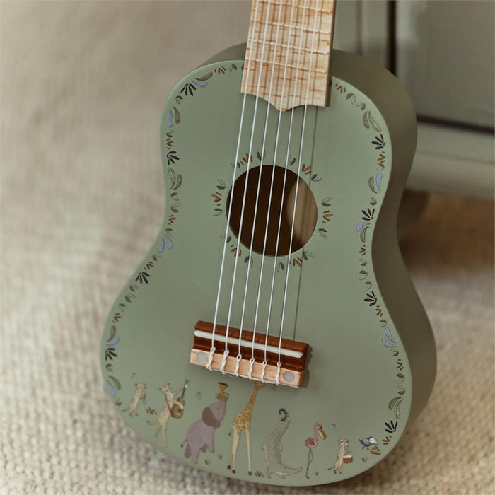 Guitarra em Madeira Little Dutch Safari Friends Verde