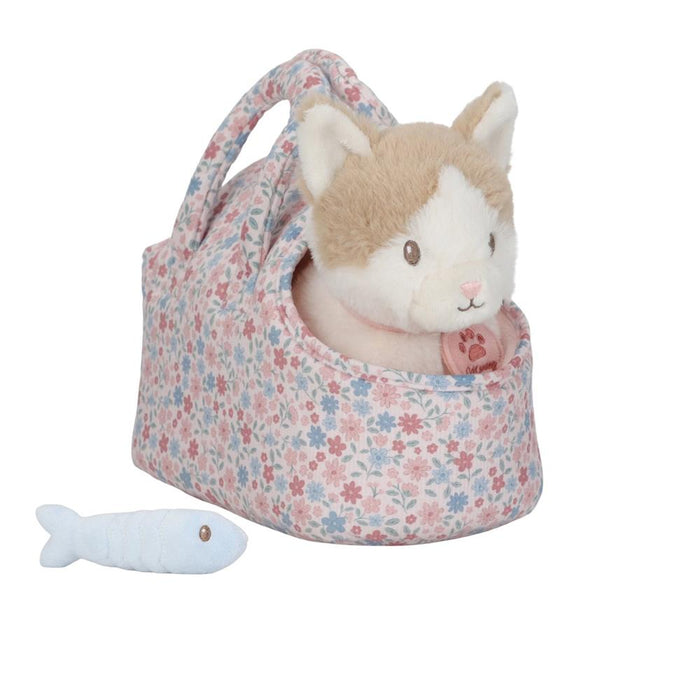 Peluche Gato Marley com Mala de Transporte Little Dutch
