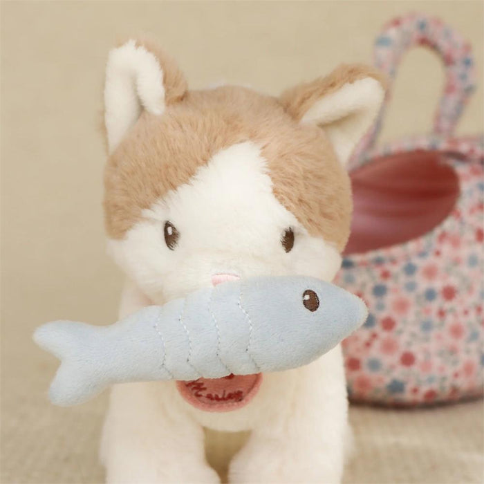 Peluche Gato Marley com Mala de Transporte Little Dutch