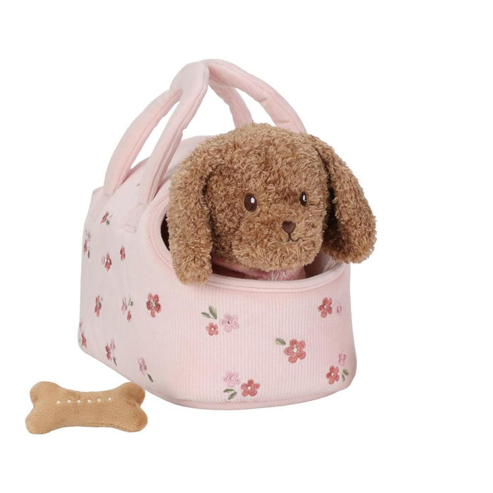 Peluche Cão Jackie com Mala de Transporte Little Dutch
