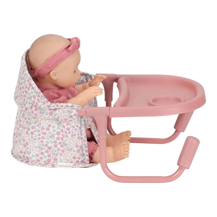 Cadeira da Papa de Mesa para Boneca Little Dutch Rosa Flores