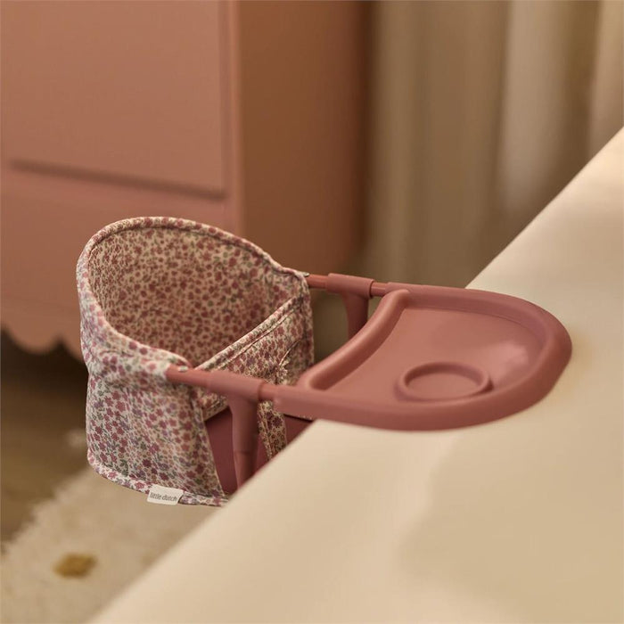 Cadeira da Papa de Mesa para Boneca Little Dutch Rosa Flores