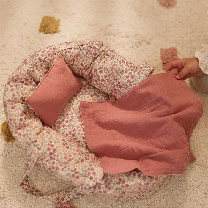 Alcofa para Bonecas Little Dutch Rosa Flores