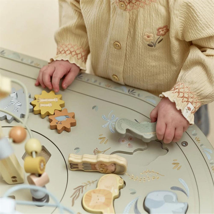 Mesa de Atividades XL em Madeira Little Dutch Safari Friends