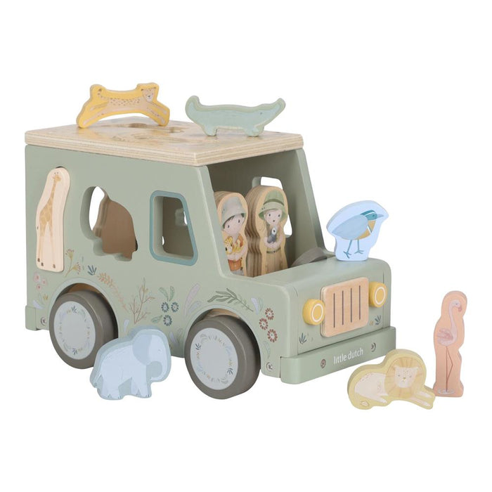 Carro com Formas em Madeira Little Dutch Safari Friends