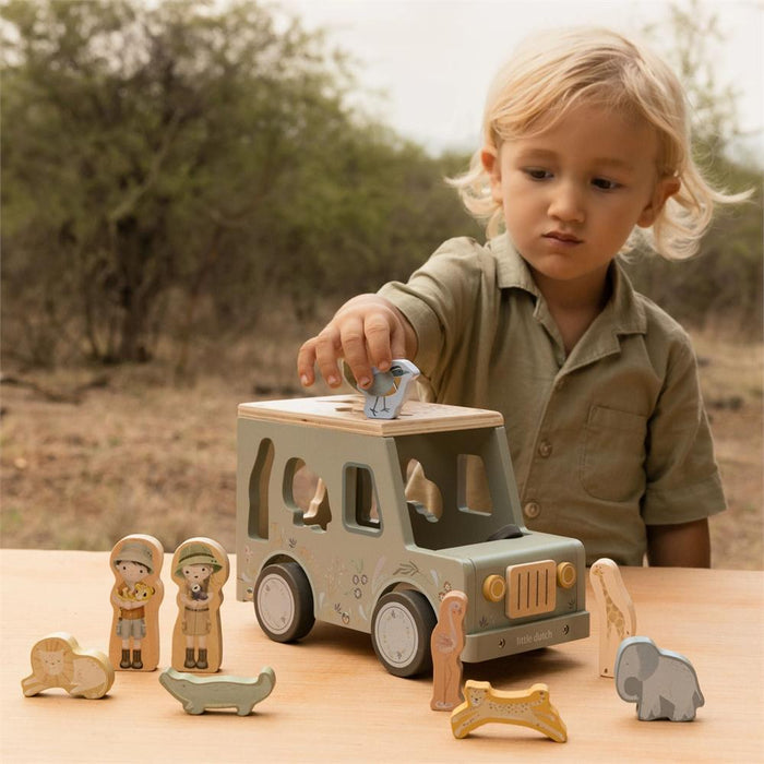 Carro com Formas em Madeira Little Dutch Safari Friends