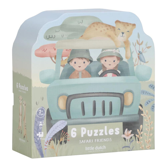 6 Puzzles Little Dutch Safari Friends 2 a 9 Peças