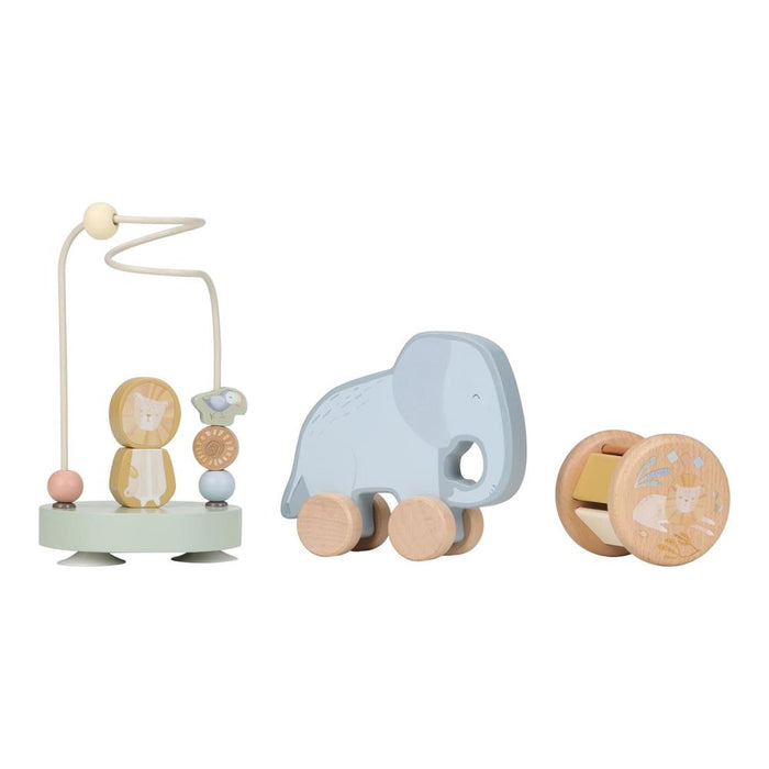 Gift Box em Madeira Little Dutch Safari Friends 3 Peças