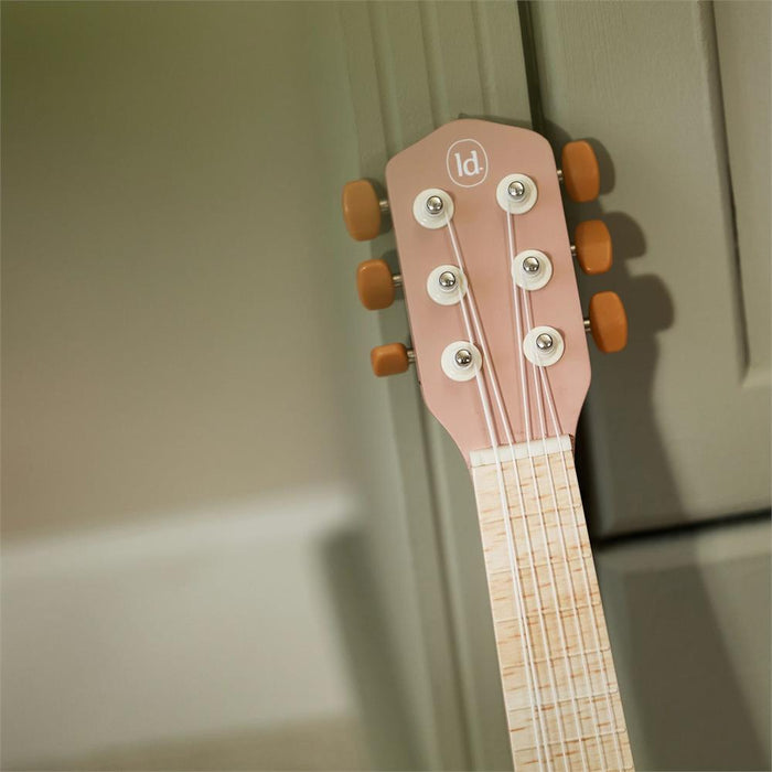 Guitarra em Madeira Little Dutch Safari Friends Rosa