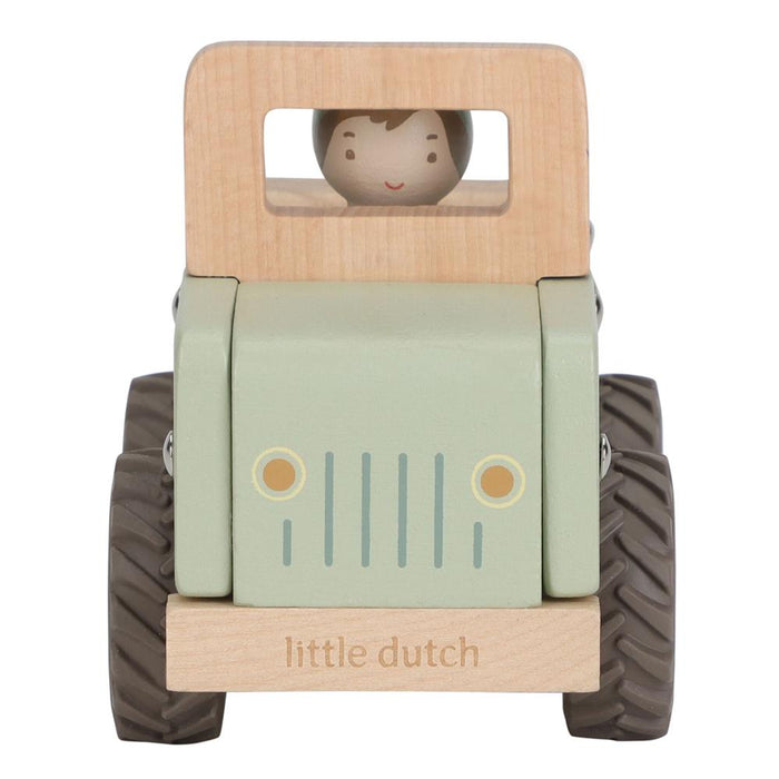 Carro com Figura em Madeira Little Dutch Safari Friends