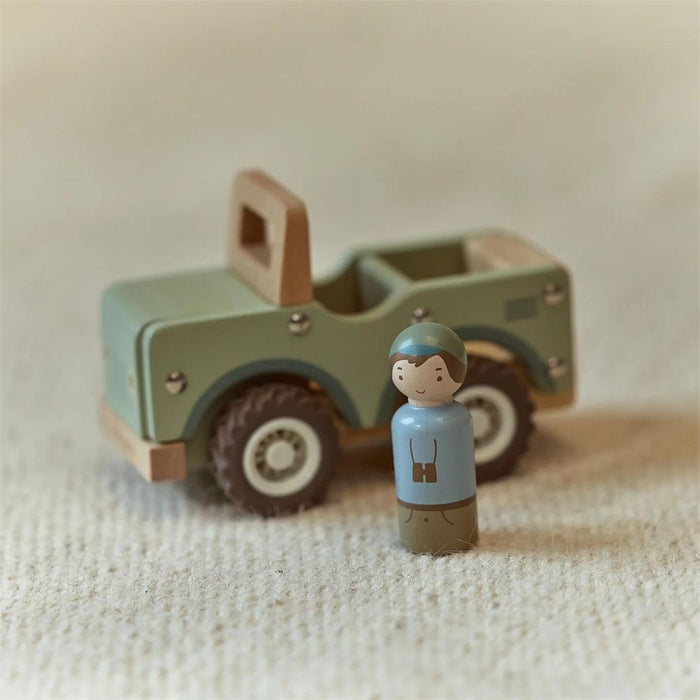 Carro com Figura em Madeira Little Dutch Safari Friends