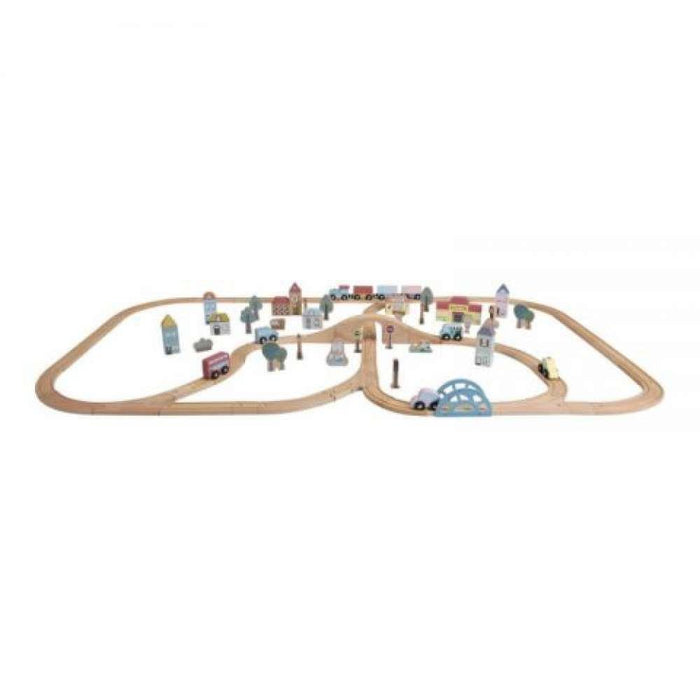 Little Dutch Train Track and Figures XL 107 Pieces