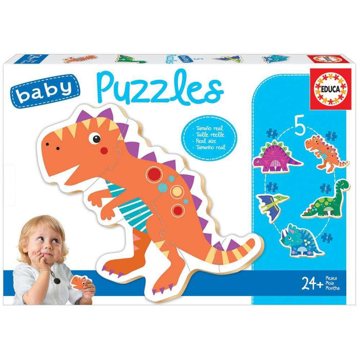 Puzzles Educa Baby Dinossauros 5 Peças +24m