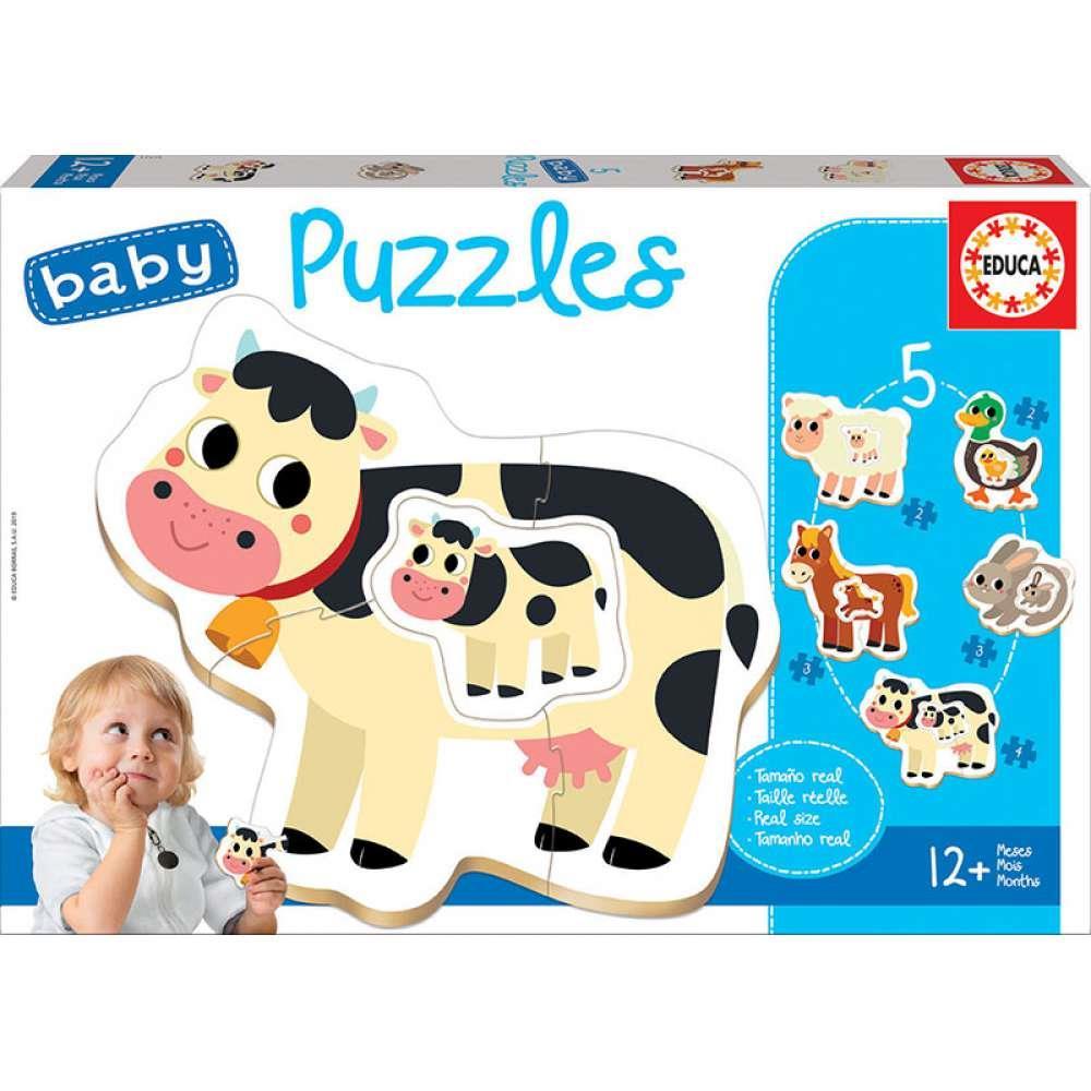 5 Educa Baby Farm Animals Puzzles