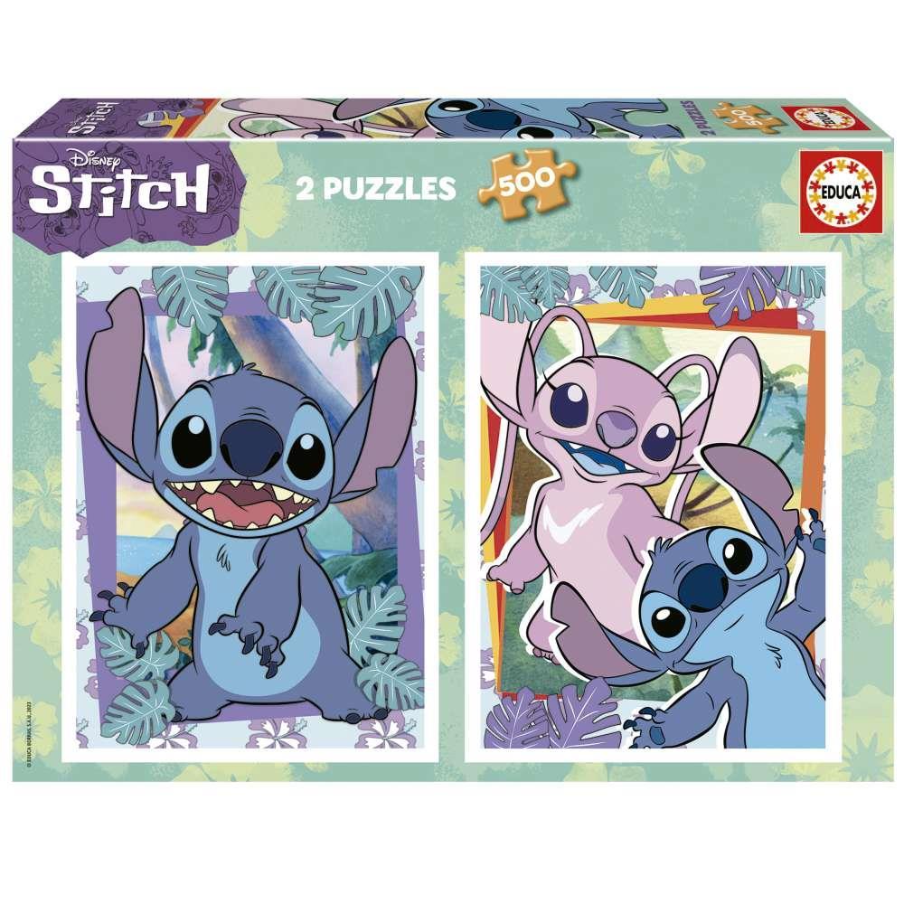 2 rompecabezas educativos de Disney Stitch, 500 piezas
