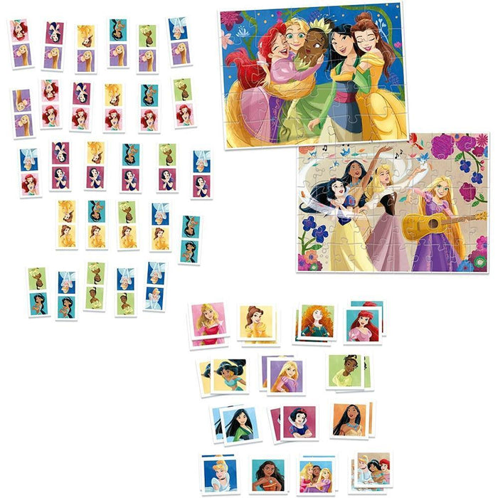 Super Pack 4em1 Educa Disney Princesas - 2 Puzzles/Jogo da Memória/Dominó