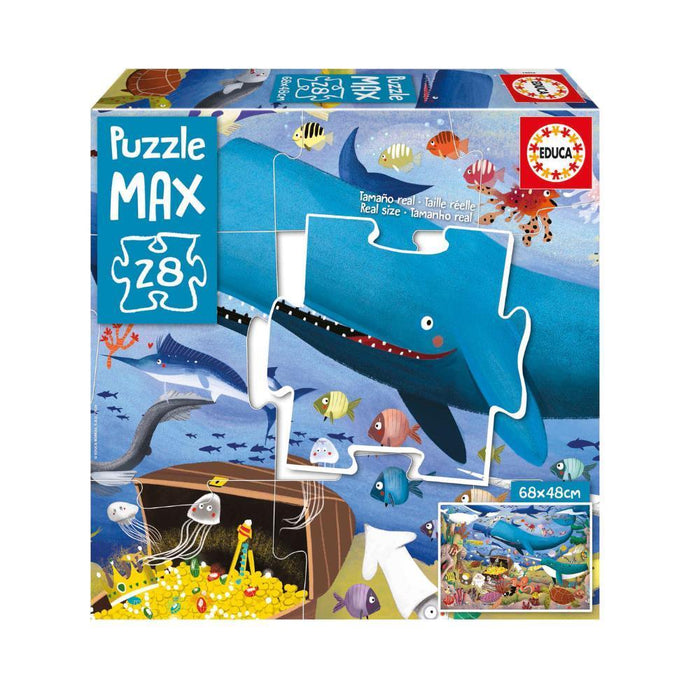 Puzzle Max Educa Animais No Mar 28 Peças