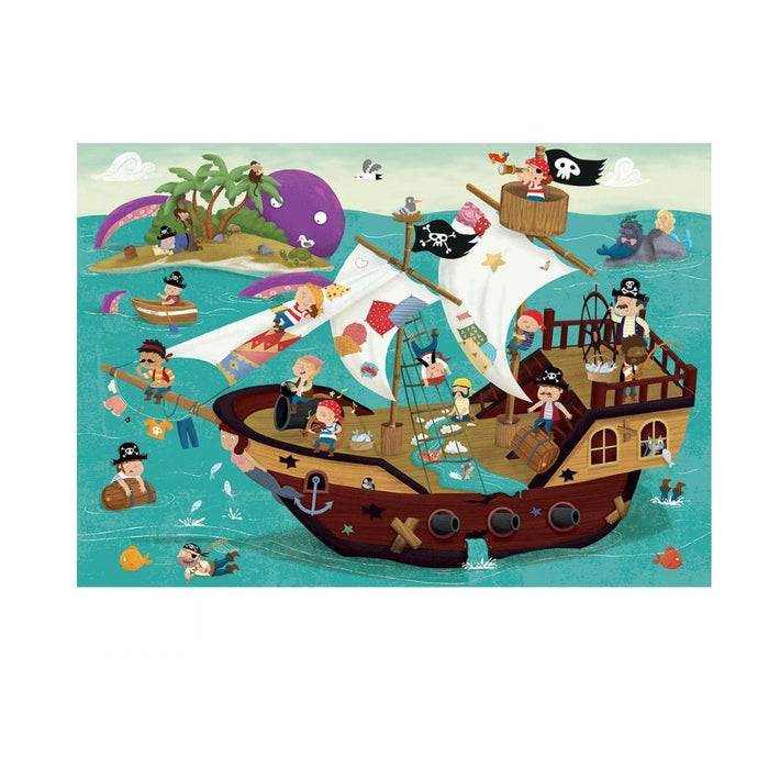 Puzzle Educa Detetive Barco Pirata 50 Peças