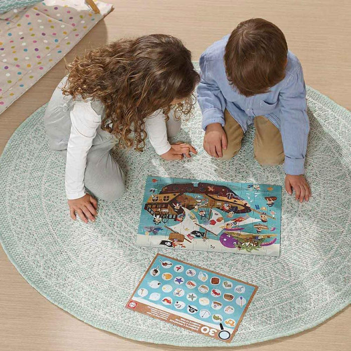 Puzzle Educa Detetive Barco Pirata 50 Peças