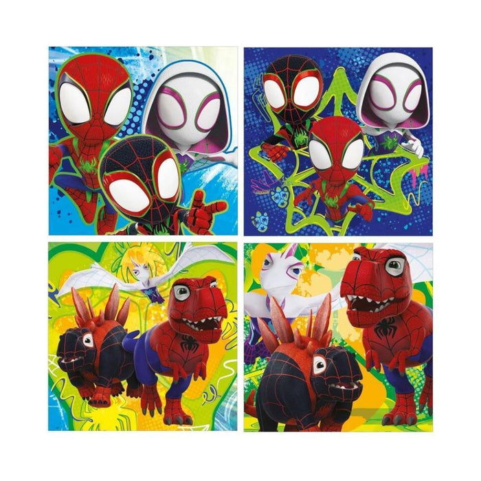 4 Puzzles Progressivos Educa Spidey Amazing Friends 12 a 25 Peças