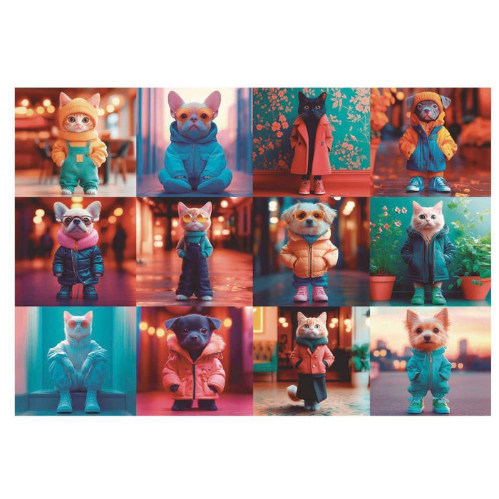 Puzzle Educa Animais da Moda 200 Peças