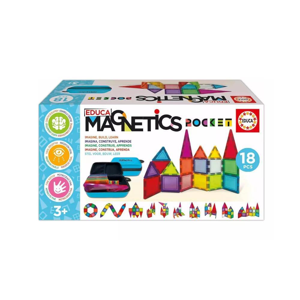 Construcciones magnéticas Educa Pocket, 18 piezas