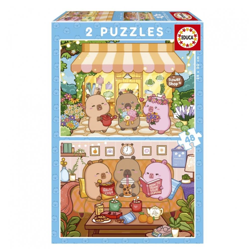 2 Puzzles Educa Capivaras 48 peças