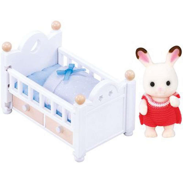 Bebé da Família Coelhos de Chocolate e Cama Sylvanian Families