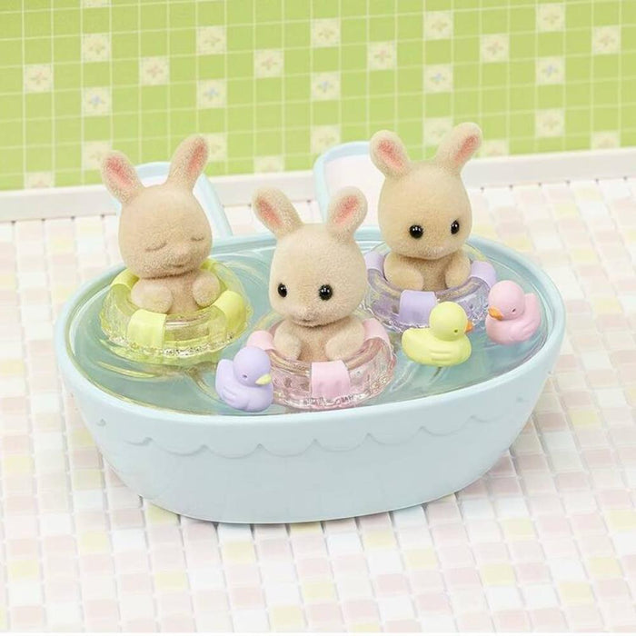 Set Trigémeos Coelhos de Leite na Hora do Banho Sylvanian Families