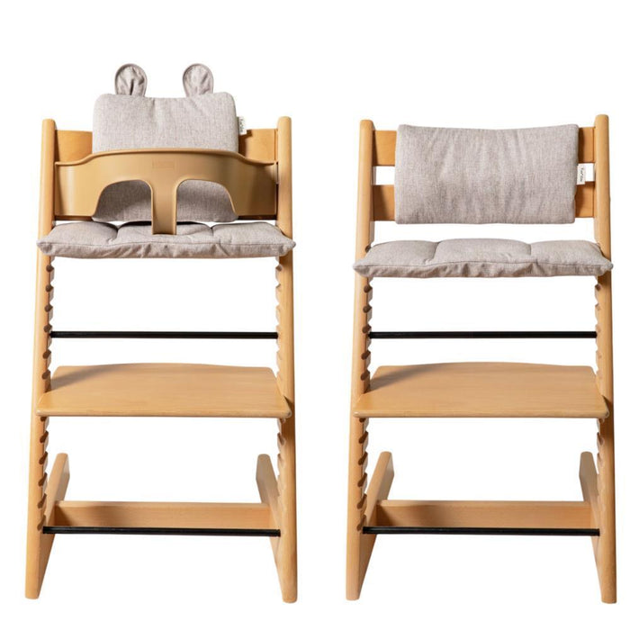 Almofada e Redutor Fundas Light Sand para Cadeira da Papa Stokke Tripp Trapp