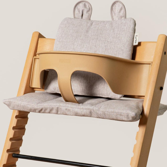 Almofada e Redutor Fundas Light Sand para Cadeira da Papa Stokke Tripp Trapp