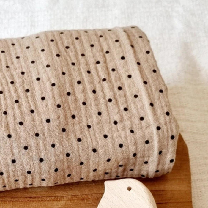 Musselina Rammelaartje Polkadot Sand 60x60cm