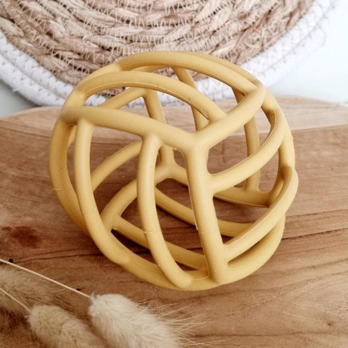 Rammelaartje Bola Mordedor De Silicona Amarillo Ocre