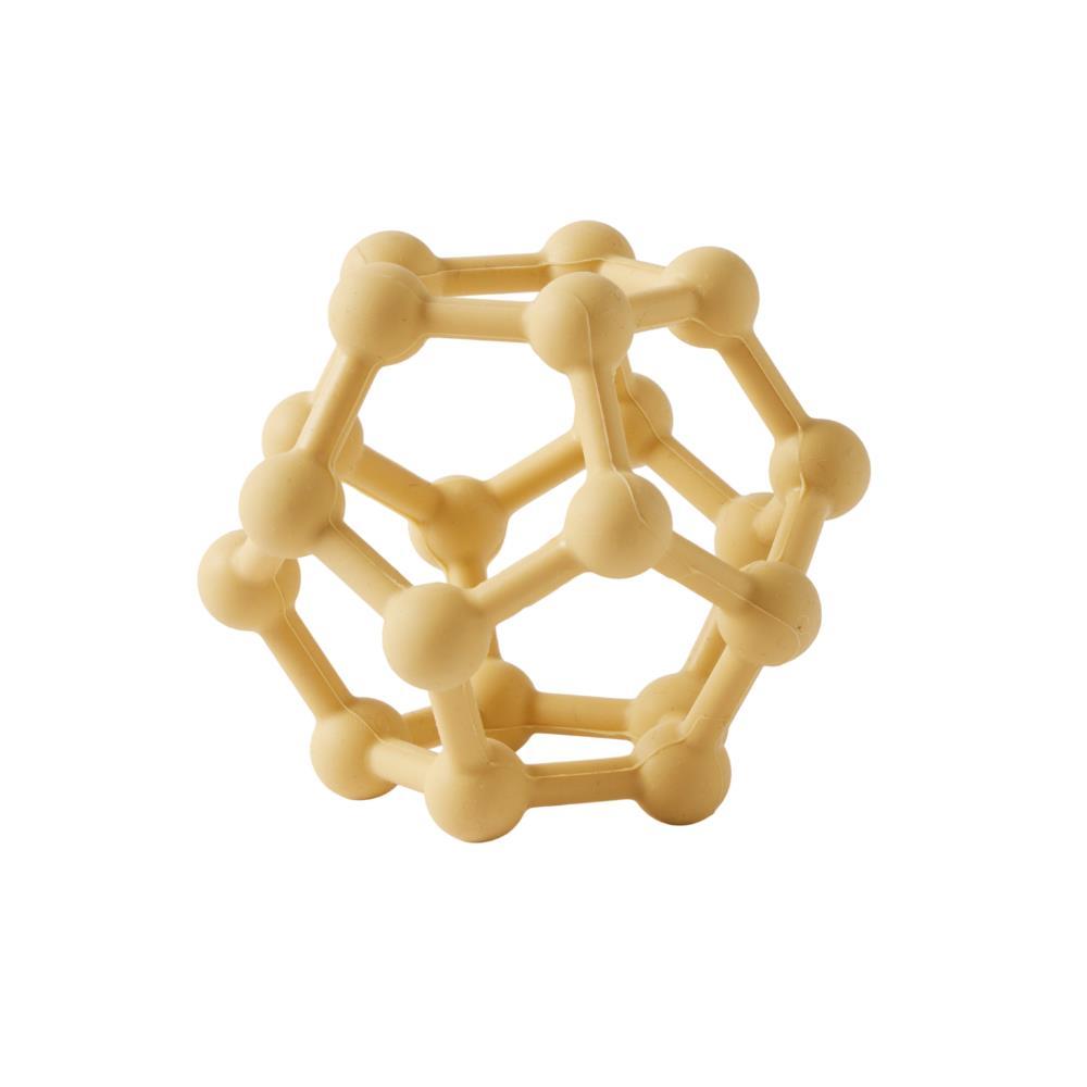 Bola Mordedor com Bolas em Silicone Rammelaarje Ocre Yellow