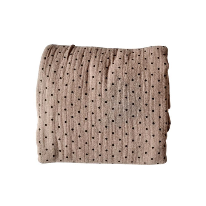Musselina em Algodão Rammelaartje Soft Brown/Dots 130x110cm