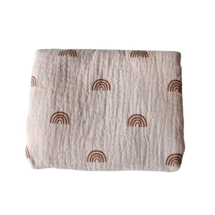 Musselina em Algodão Rammelaartje Rainbow 60x60cm