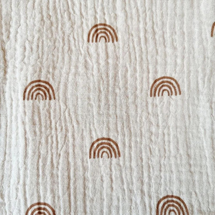 Musselina em Algodão Rammelaartje Rainbow 60x60cm