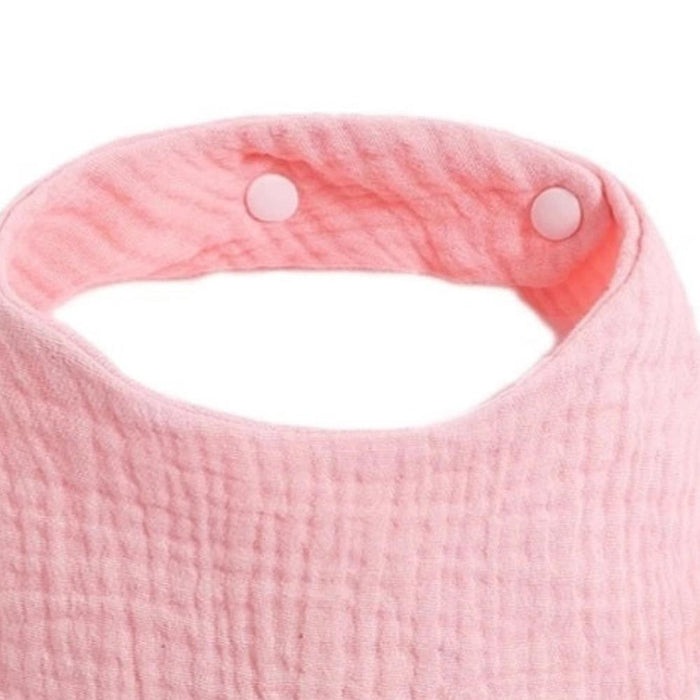 Babero tipo bandana rosa de Rammelaartje