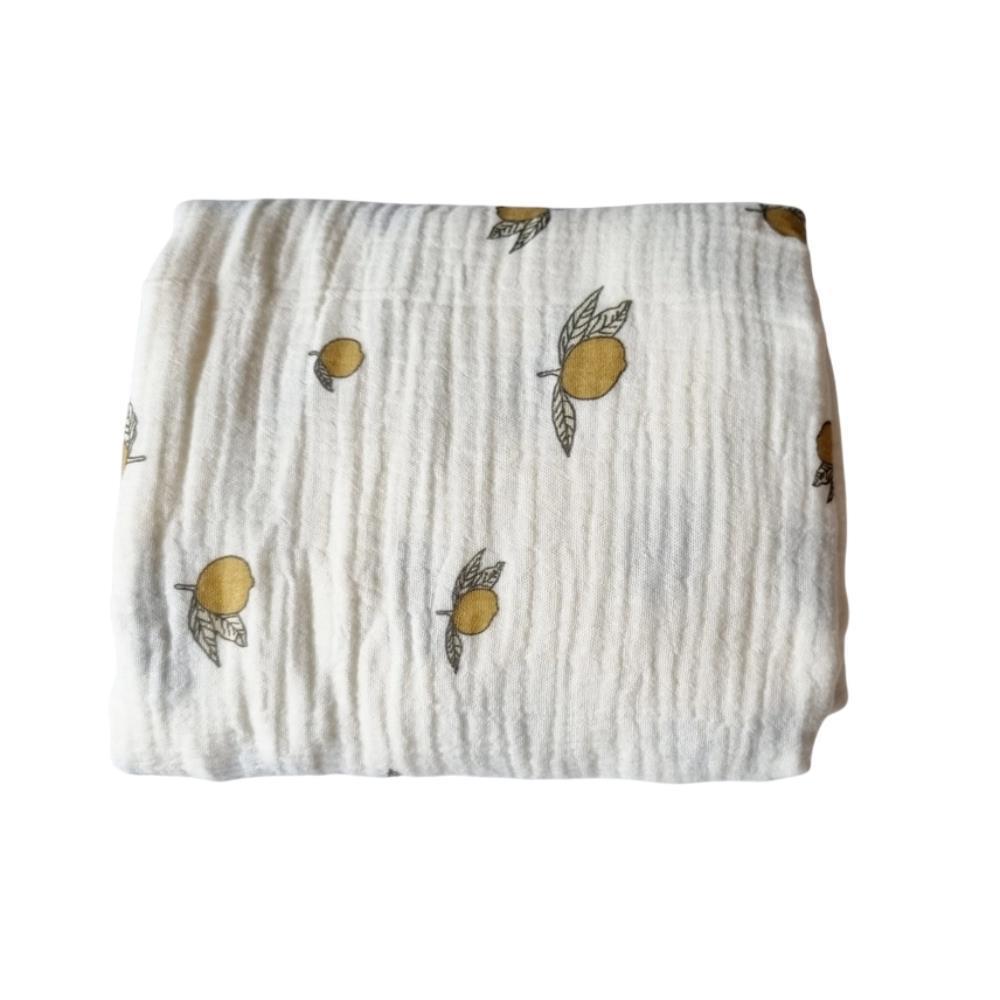 Muselina de algodón Rammelaartje Limones Beige 130x110cm