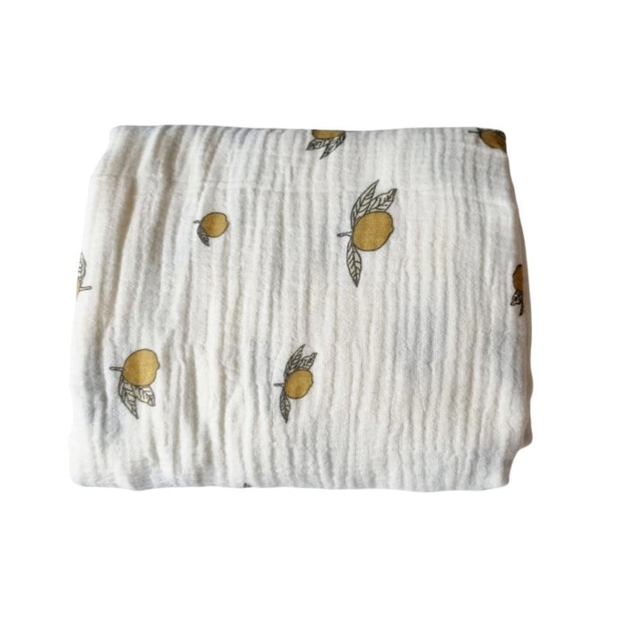 Muselina de algodón Rammelaartje Limones Beige 130x110cm