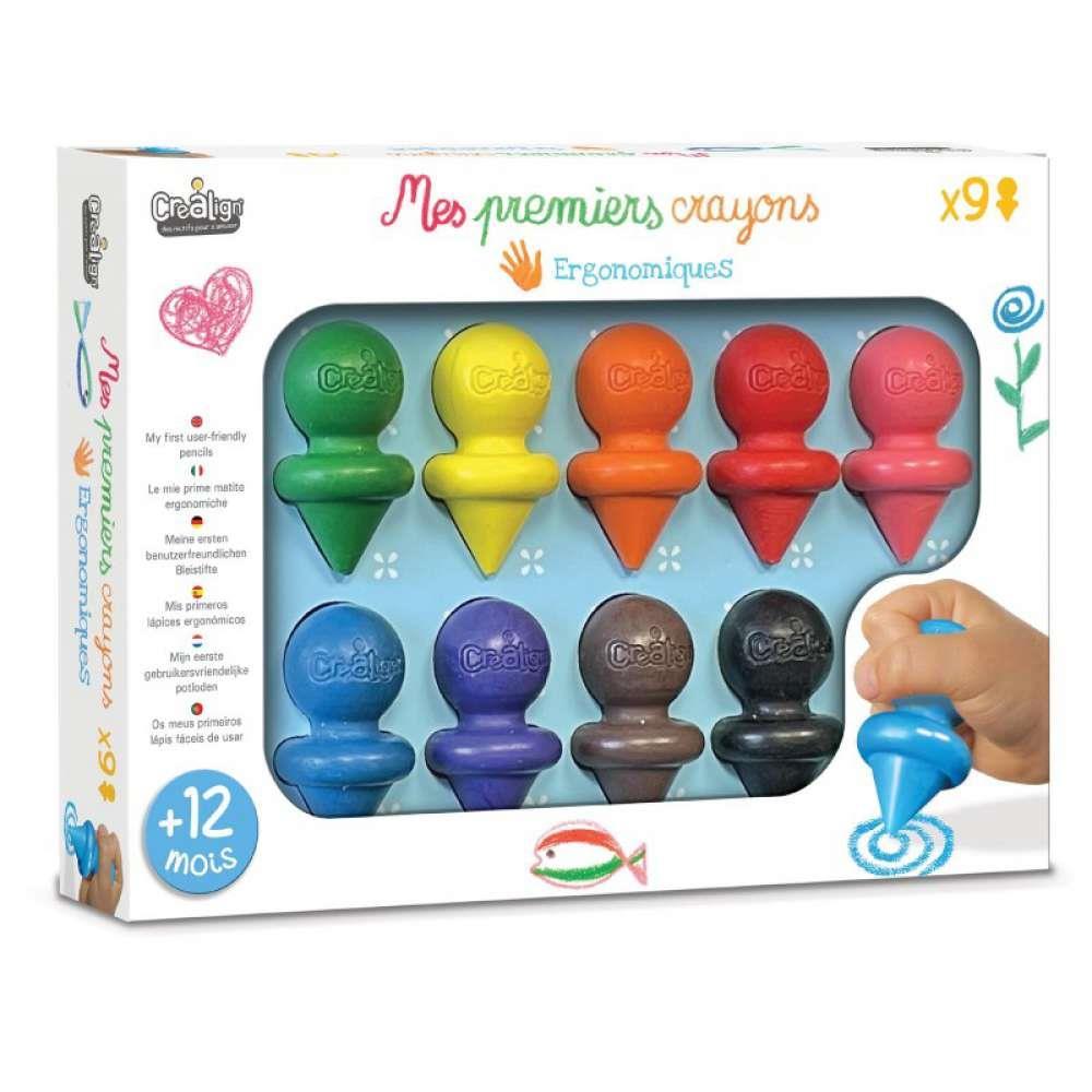 Créa Lign My First Wax Crayons 9 Units 12m+