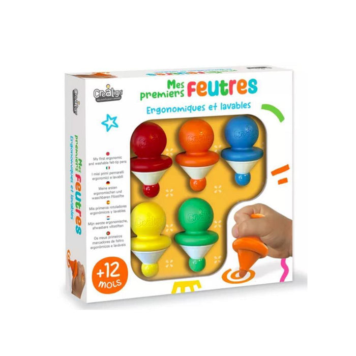 Os meus Primeiros Marcadores Créa Lign 5 Unidades 12m+