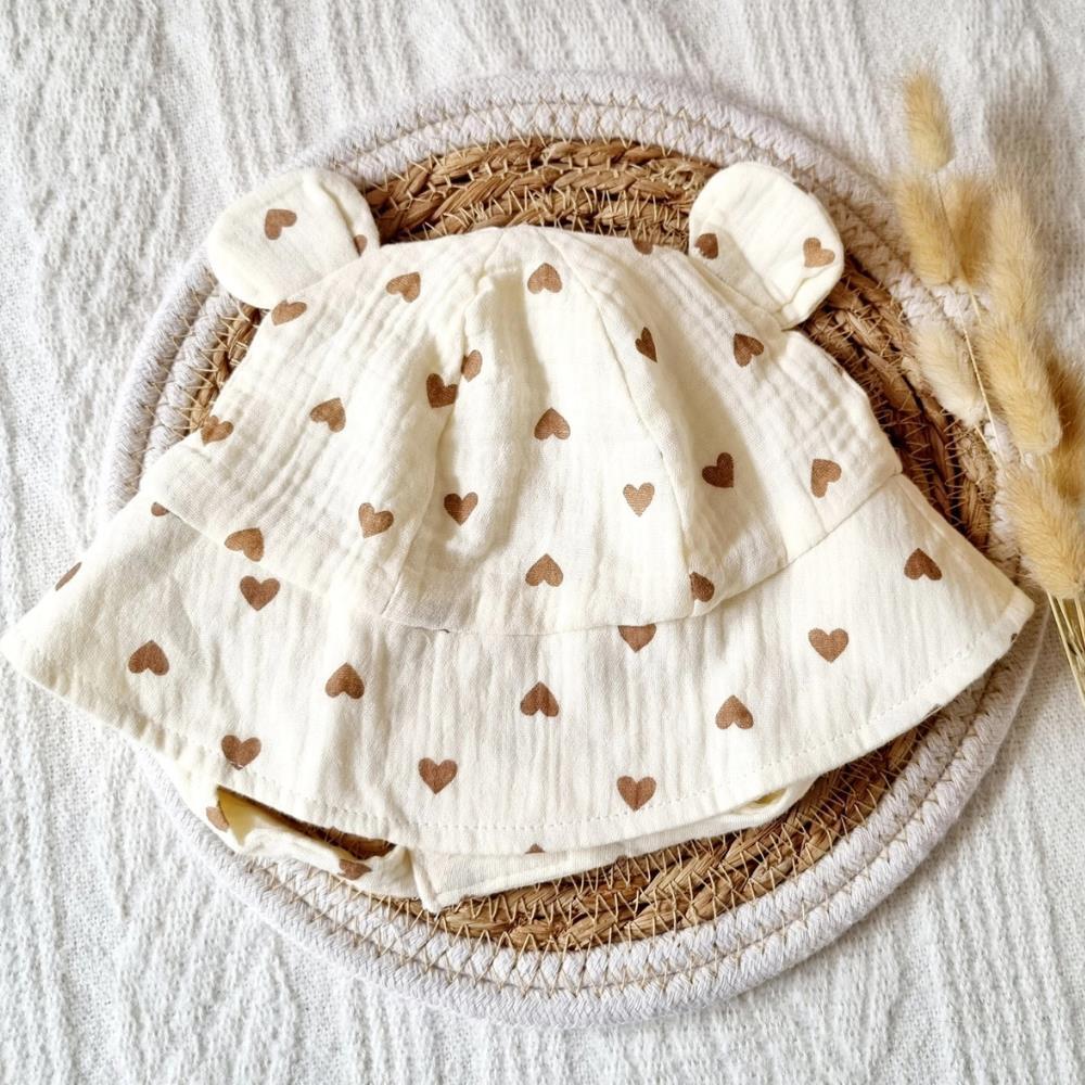Rammelaartje Beige/Hearts Sun Hat